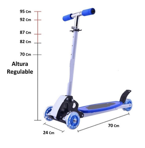 Andy Foldable 4-Wheel Reinforced Scooter with Brake, Sanded Deck 1