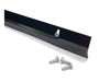 Black Aluminum Fixed Door Threshold 80 cm Polished with Rubber Seal 0