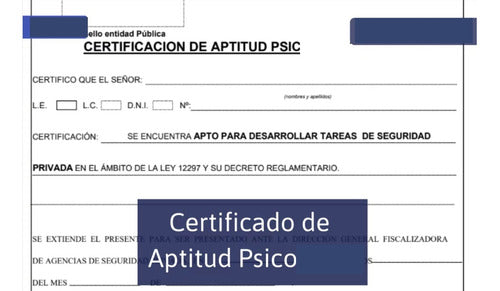 Genérica Certificado De Aptitud Psicologica Porte De Arma, Policia 2