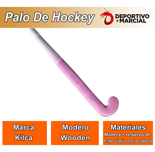 Kilca Wooden Hockey Stick + Fiberglass 34 Synthetic Grass 1