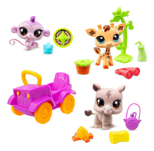 Hasbro Littlest Pet Shop Set 3 Fig En La Selva + Tarjeta Int 00524 1