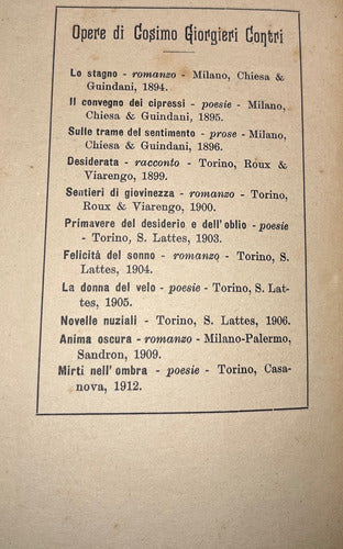 Cosimo Giorgieri Vestibolo Della Vita 1era Edición 1912 Orig 4