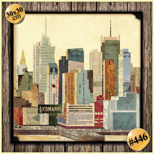#446 - Vintage 30 X 30 Frame - New York City Retro Poster 1