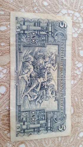 Billete De Uruguay De 5 Pesos De 1939 1