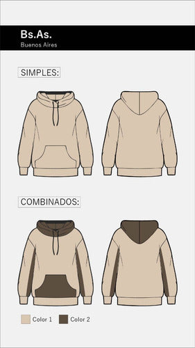 Handmade Buenos Aires Hoodie with Invisible Fleece Fabric 4