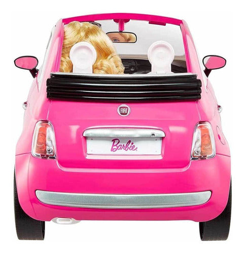 Veículo E Boneca - Barbie - Fiat 500 - Carro Conversível Da 2