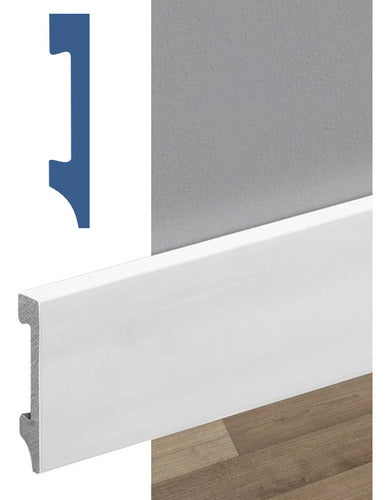 MaxCore Waterproof PVC Baseboard 2.90m Square 14mm x 75mm 1