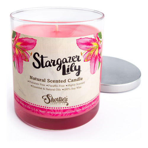 Shorties Candle Company Stargazer Lily Natural Soy Wax Scented Candle 0