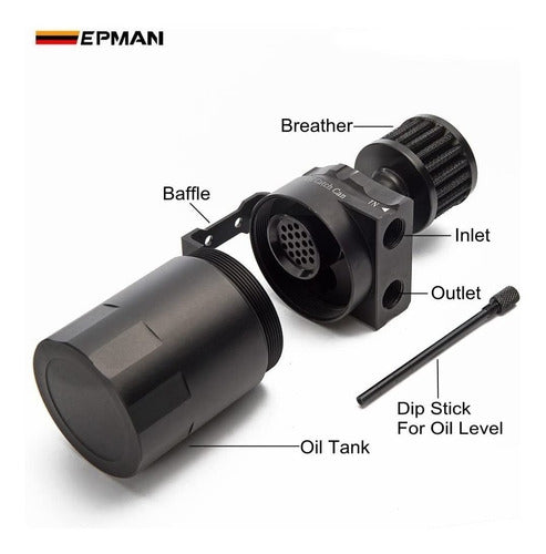 EPman Black Red Aluminum Oil Catch Can Recovery IRP 3
