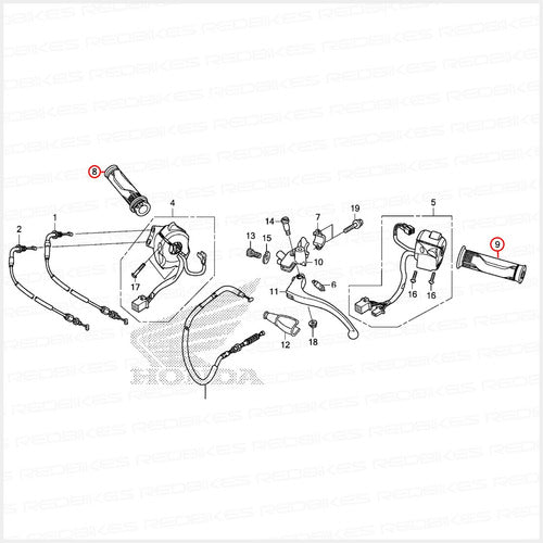 Juego Puños Acelerador Embrague Honda Cb 190 Original A1 2