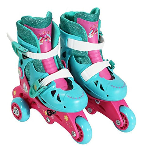 DreamWorks Trolls Poppy Girls Glitter Convertible Roller Skates 0