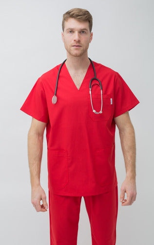 Suedy Medical Uniform V-Neck Set in Arciel Fabric 10