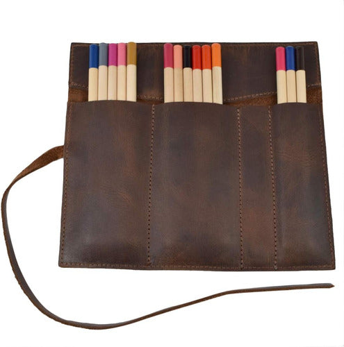 Hide & Drink, Rollable Pen & Pencil Case, Leather 0