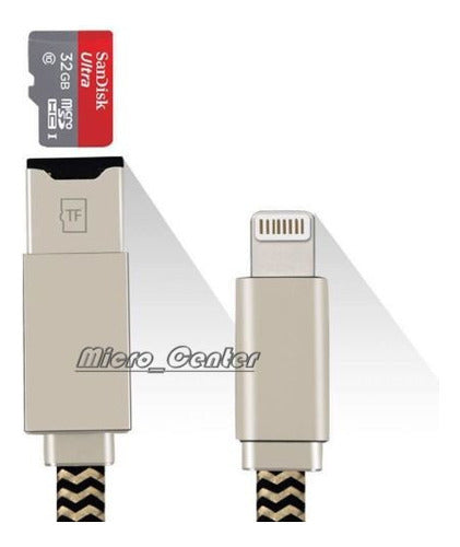 Flash I Usb Drive Datos Cable Lightning Micro Memoria Tf Lec 2