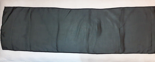 8 Caminos De Gasa Color Negro De 150 Cm X 30 Cm . Oferta 0