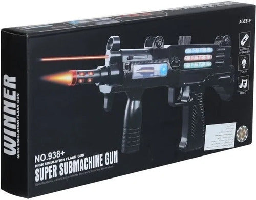 Toy Machine Gun with Light and Sound 33 x 16 cm by MCA 0
