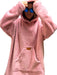 Oversize Lamb Fleece Unisex Hoodie Pajama 2
