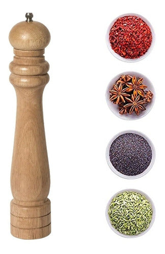 Home Love Professional 25cm Wooden Pepper Mill with Ceramic Grinder 0