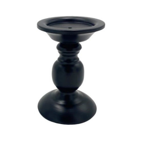 Candelabro De Hierro Chico Negro Base Antideslizante 1