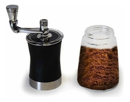Adjustable Ceramic Manual Coffee Grinder Glass Jar 4