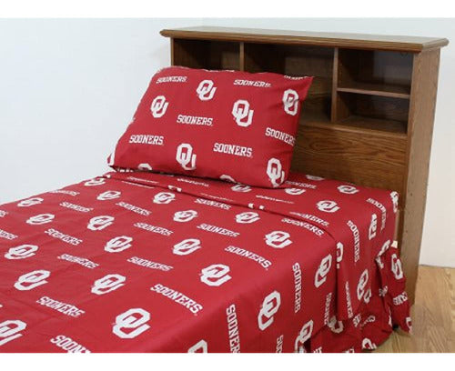 College Covers Oklahoma Sooners Cotton Sheet Set 0