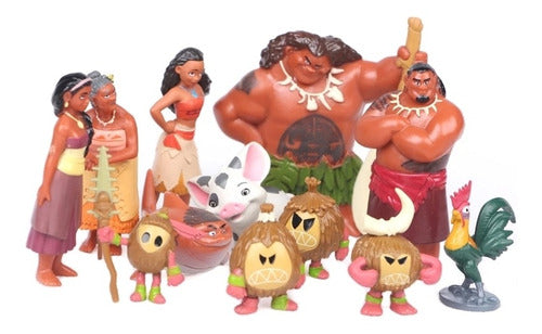 Disney Moana Set Mini Figures 12 Units Character Dolls 0