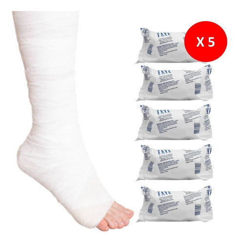 Ayep Pack of 5 Pre-Cast Bandages 15cm x 3m Ovata 0