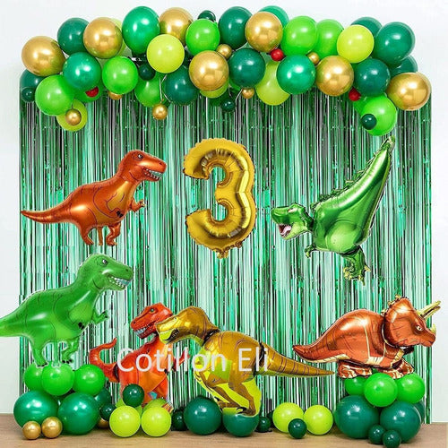 Cotillón Eli Set Deco Giant Dinosaur Balloons Number 80 Cm 0