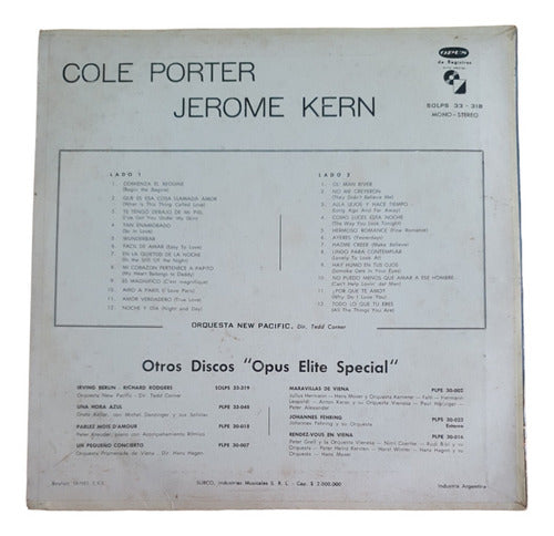 Cole Porter Jerome Kern Vinilo Lp 1