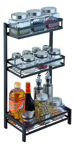 CS Kitchen Countertop Organizer 3 Levels Metal - Black 1