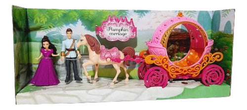 Princess Carriage with Princes + Horse 0