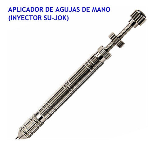 Aplicador De Agujas + 100 Agujas 0.18x8 Mm Para Acupuntura 4