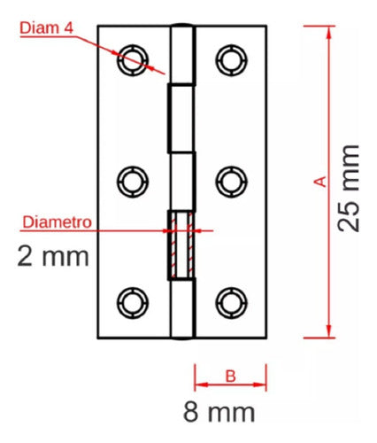 Fumaca Par Bisagra Libro 25 Mm Tipo 5005 2