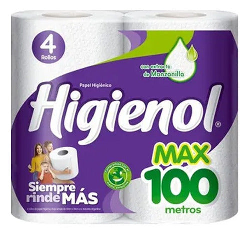 Papel Higienico Higienol Max 100mts X4rollos (bultox2) 1