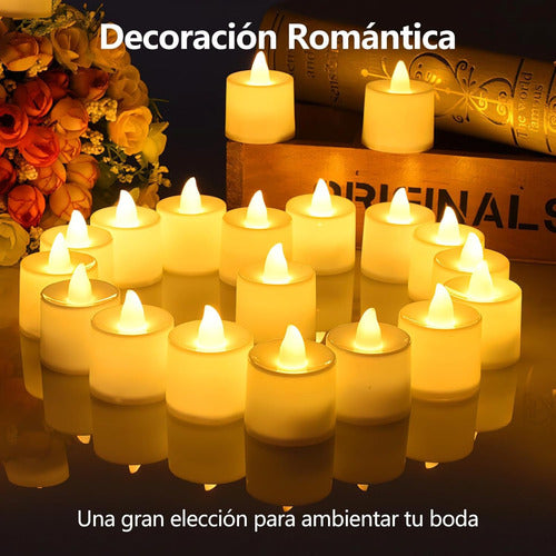 Velas De Luz Led A Pila Pack X 24 Decoración Souvenir Fiesta 5