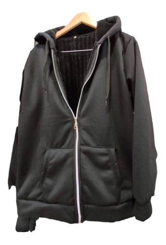 Men's Hooded Jacket with Smooth Fur Lining and Pockets T3 to 12 1