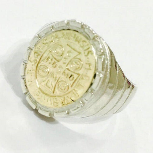 AO 083-3 Oval San Benito Ring Silver and Gold 1