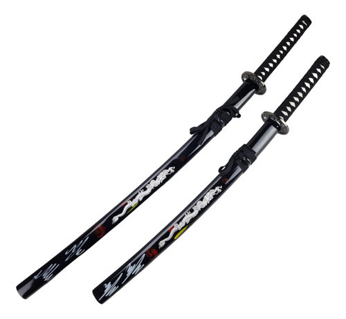 Katana Samurai Oriental Decorativa Em Aço Com Bainha 2