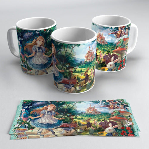 Agarralo® Sublimated Ceramic Mug Alice in Wonderland #068 0