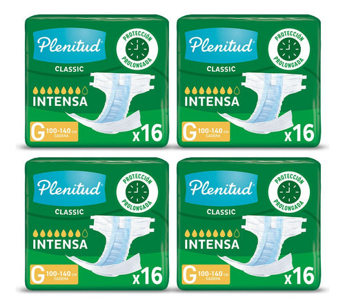 Plenitud Classic Adult Diaper M and G x 16 Pack x 4 8