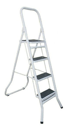 Scala Foldable Metal Ladder - Steel Tube 6 Steps 0