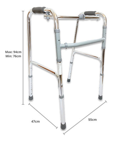 Romano Step by Step Folding Aluminum Walker with Dual Function 1