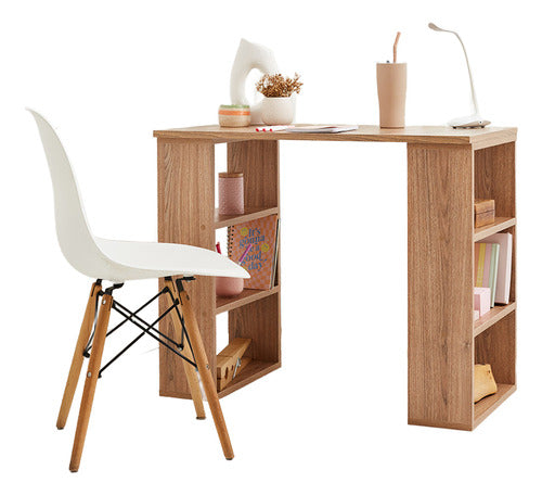 ARTESPACIOS Modern Desk with Shelves - Libraries as Base 0