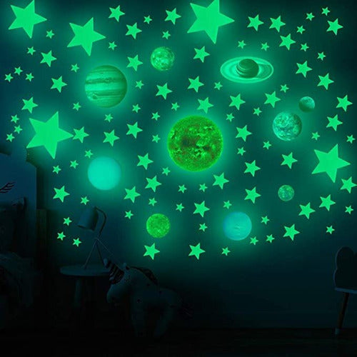 MLM Glow In The Dark Stars And Planets Solar System 0