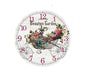 Vintage Floral Carriage Wall Clock 29 cm - Ideal Gift 0