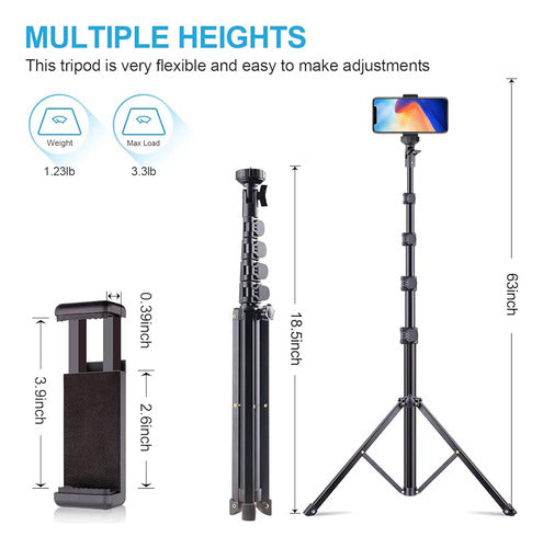 ~? Trípode Del Teléfono, 63 iPhone Stand Con Control Remoto 3