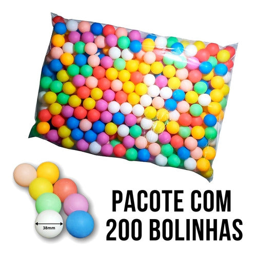 Bolas / Bolinha De Ping Pong Coloridas Pacote C/200 Unidades 1