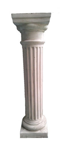 Columna Dorica 0,80cm Cemento Blanco Y Cemento Gris 0