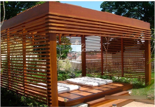 Columna Madera Dura 3x3  Pergola Muelles Cepilladas 3