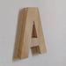 ECO ESPACIOS Solid Wood Letters 16cm Tall X 2.2cm Deep Standalone 0